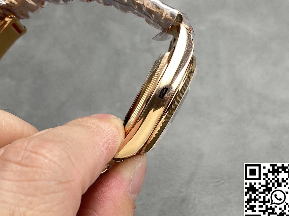 Rolex 36mm Rose M128235 Tungsten Chocalate Gold Date Day QF Factory Steel v5 Dial 0402